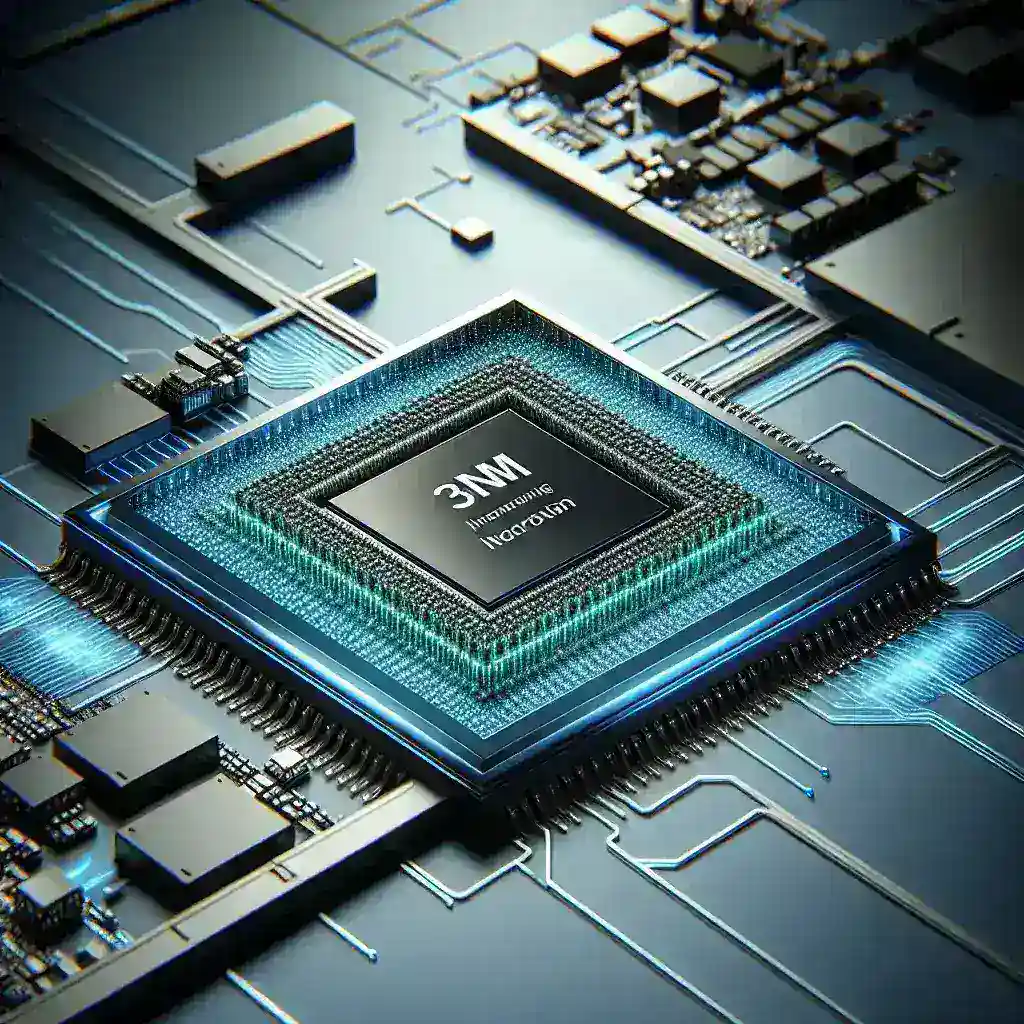 "Samsung memproduksi chip 3nm terbaru untuk smartphone flagship, menggambarkan inovasi terkini dalam teknologi semikonduktor."